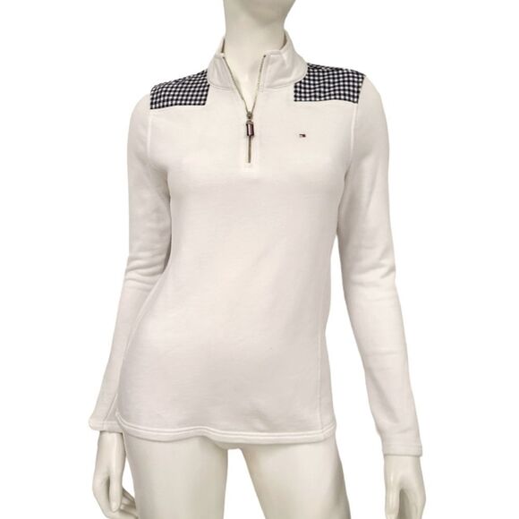 Tommy Hilfiger White Pullover Sweatshirt size XS - Picture 2 of 6
